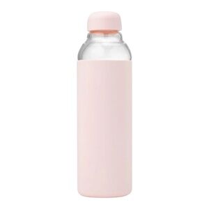 W&P GLASS WATER BOTTLE IN LIGHT PINK - PLS READ!